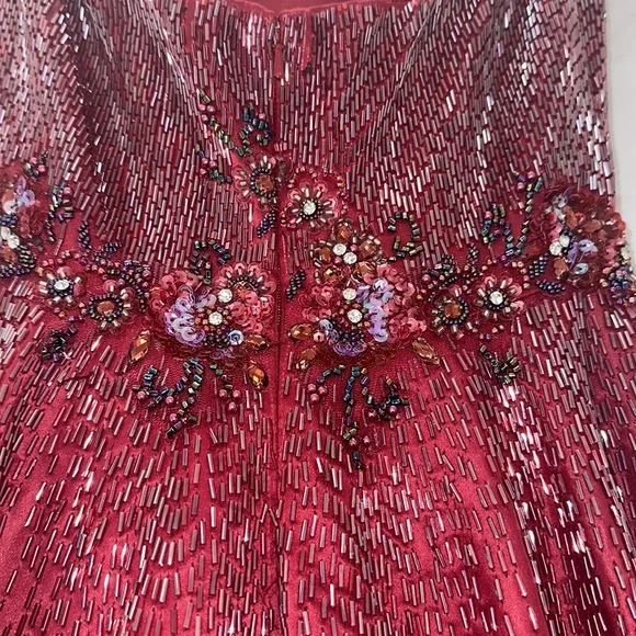 Rachel Allan Couture Liquid Beaded and stones hi end national state local formal - Picture 10 of 11